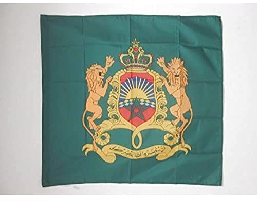 AZ FLAG Bandiera STANDARDO Reale del Marocco 90x90cm - Bandiera del Regno Marocchino 90 x 90 cm Foro per Asta