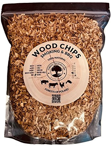 Forest Legend 5 Liter Holz Räucherchips für Grill und Smoker-Grill 100% naturbelassen aus Polnischen Wäldern (Apfel)