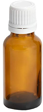 MV-Versand 10 x 20 ml Medizinflaschen Apothekerflaschen, braun, mit Schraubverschluss und Originalitätsring, Stockbottle