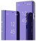 MRSTER LG Velvet 5G Hülle Clear View Standing Cover, Spiegel Handyhülle Schutzhülle Flip Case Schutz Tasche mit Standfunktion 360 Grad hülle für LG Velvet 5G. Flip Mirror: Purple