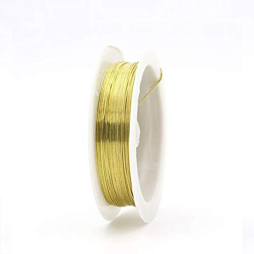 TopHomer - Filo di rame resistente all'ossidazione, per gioielli e artigianato, 1 mm, colore: Oro