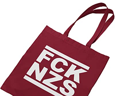 FCK NZS Jutebeutel 100% Baumwolle Lange Henkel