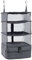 ELEZAY Hanging Packing Cubes Portable Closet Shelves Travel Collapsible Compression Garment Organisers for Carry-on Luggage Suitcase with Breathable Perforated Material Large_11.8 * 11.8 * 24 in, Grey
