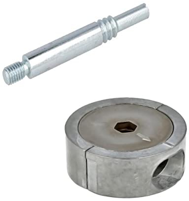Gedotec Verbindungsbeschlag groß für Möbel | 1 Set Exzenter Möbelverbinder 64 mm inkl. Einschraubdübel und Verbindungsschraube | FUERTE | Nockenbeschlag Zinkdruckguss | Schrankverbinder Möbelbeschlag