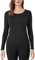 LAPASA Pacco da 2 o 1 Maglia Termica Donna Manica Lunga Fodera in Micro Pile - Pigiama Abbigliamento Intimo Canottiera Calda Elastica Traspirante Sportiva Nero (più Caldo) M
