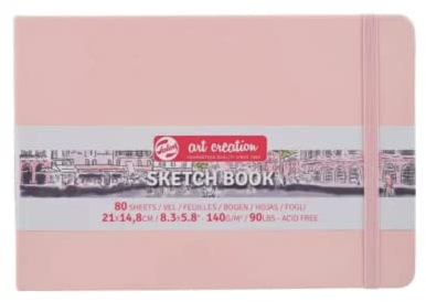 Talens Art Creation Skizzenbuch 80 Blatt, 21 x 14,8 cm, Pastellrosa, A5, 9314015M
