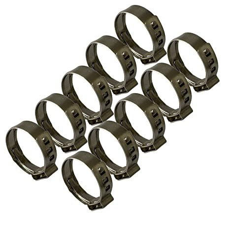 Boltza 10 abrazaderas de manguera de oreja de acero inoxidable 304 de 19-22 mm