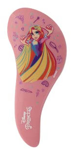 DISNEY PRINCESSES – Brosse Cheveux Format Compacte Raiponce – Brosse Démêlante – Démêlage Rapide Sans Douleur – Picots Flexibles Anti‑Noeuds – Manche S Antidérapant – Produit Officiel Magie Disney