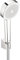HANSA HANSABASICJET Style Handbrause Set, Wandmontage, 1-strahlig, chrom, 44600113