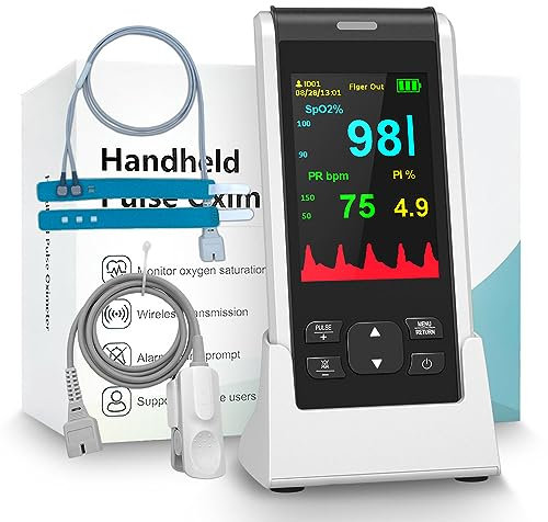 Oxymetre de doigt Saturometre Oxymetre Pédiatrique, HOLFENRY rechargeable Oxymetre De Doigt Enfant Avec Application Gratuite Moniteur SpO2, Fréquence cardiaque Utilisation à la maison École Voyage