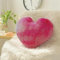 HomeRelax&Style Herzkissen » Kuschelkissen 45 x 45 cm » weiches Herz Kissen » Dekokissen » Zierkissen aus Kunstfell ohne Reißverschluss (Pink)