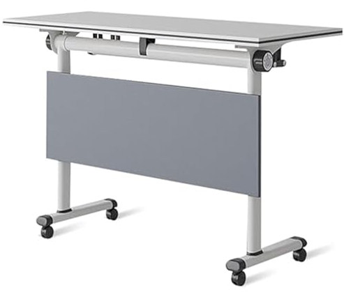 KOOFUR Konferenztisch Konferenztisch, mobiler klappbarer Konferenztisch mit Rädern, rollbarer Seminar-Besprechungstisch mit Klappplatte(63x19.7x29.5in)