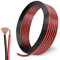 VVFLED 12 Gauge 50FT Electrical Wire Cable, CCA Wire 2 Conductors Red Black, 12AWG Copper Clad Aluminum, 12V/24V DC, LED Lighting, Automotive Wiring