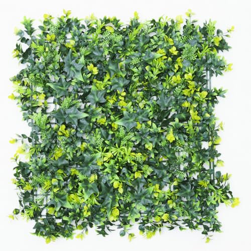 Valyria Home | Jardín Vertical Artificial Parana para Exterior e Interior | Pack de 8 Paneles 50x50 cm | Plantas Decorativas para Pared Hogar | Protección UV | Decoración de Pared y Diseño Moderno