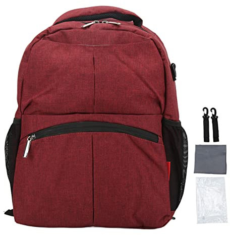BONKZEBU Rucksack des Kompartiments, Ein Verstellbares Multi -Funktions -Gurt, die Mumien -Rucksack mit Großer Kapazität mit Großer Kapazität (Rot)