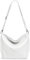 Caspar Klassisch Elegante Leder Handtasche Damen Tasche mit verstellbarem Schultergurt - PREMIUM LINE - Modell No.803 - Made in Italy, Farbe:weiß, Accessoires:One Size