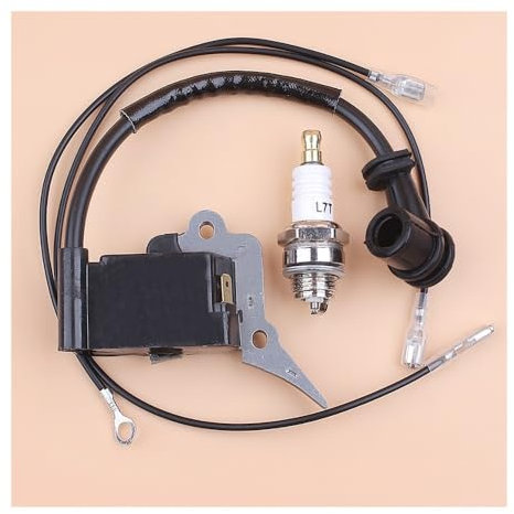 YRcEKH IGNITION COIL MODULE SPARK PLUG Fit For CHINESE CHAINSAW 2500 25CC ZENOAH G2500 TIMBERPRO LAWNFLITE SPARE PARTS