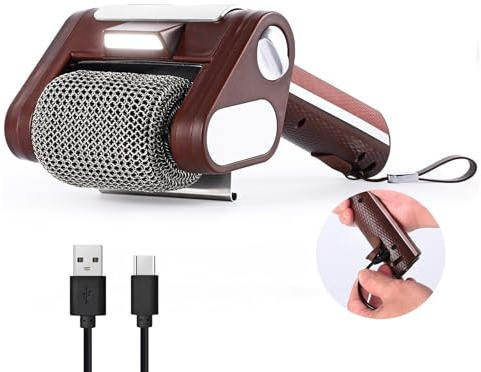 Elektrischer Grillreiniger, 4000 mAh Elektrische Grillbürste Wiederaufladbar, Bürstenfreier Grillreiniger mit 350 U/min Drehender Roller, 304 Edelstahl Grillbürste Ohne Borsten für Grillrost Barbecue