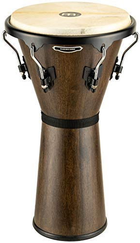 Meinl Percussion Headliner Wood Djembe - Sehr große Handtrommel - Mit Ziegenfell - Durchmesser 12,5 Zoll - Siam Eiche, Dunkelbraun (HDJ500VWB-M)