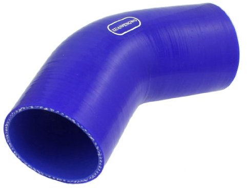 sourcingmap 70mm 7cm Refroidisseur 45 Degrés Silicone Coude Coupleur Durite Bleu