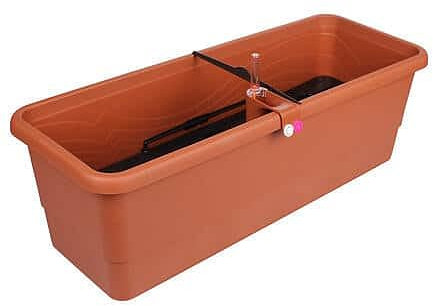 Gardenico Selbstbewässerung Blumenkasten Smart System Gardenie 100 cm, terrakotta/braun