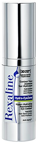 Rexaline Hydra-EyeZone - feuchtigkeitsspendende Augencreme - Anti-Falten, korrigiert Augenringe und Tränensäcke mit Hyaluronsäure für Männer und Frauen - korrigiert Tränensäcke - 15 ml