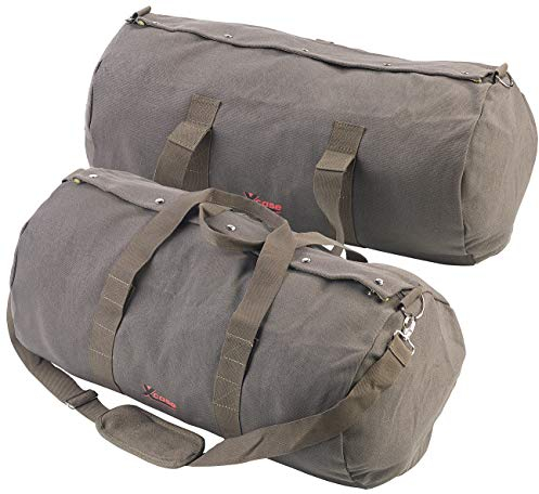 Xcase Sporttasche: 2er-Set XL-Canvas-Reisetaschen mit gepolstertem Schultergurt, 70 Liter (Reise-Taschen, Segeltuch-Reisetasche, Laptop Tasche)