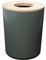 iDesign Eco Vanity baño, Cubo de Basura Metal Escritorio o Mesa de Comedor, Papelera pequeña con Tapa de Madera de Paulownia sostenible, Verde/Beige, Aleación Acero, 21.59/21.59/27.43 cm
