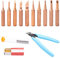 Rowiz 10PCS Pure Copper 900M-T Soldering Iron Tips for HAKKO 936,937,938,Lead Free and Environmental Protection Welding Head Tool
