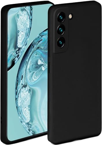 ONEFLOW Soft Case für Samsung Galaxy S22 Hülle aus Silikon mit Kameraschutz, Silikonhülle mit erhöhtem Schutz fürs Display, Backcover Schutzhülle, weiche Handyhülle, Schwarz