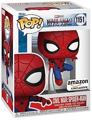 Funko Pop! Marvel: Civil War Baue eine Szene auf - Spider-Man - Captain America 3 - Amazon-Exklusiv - Vinyl-Sammelfigur - Geschenkidee - Offizielle Handelswaren - Spielzeug Für Kinder und Erwachsene