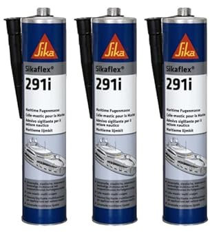 Lot de 3 colles mastic marine SIKA Sikaflex 291i - Noir - 300ml
