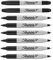 SHARPIE Doppelspitze Permanentmarker, 8 Stück, feine und ultrafeine Spitzen (schwarz)