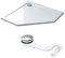 Mai & Mai Plato de ducha acrílico en blanco Faro5W 80x80x4cm Pentagonal Conexiones DIN incl.desagüe AL01