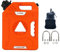 Tucool Racing 3L Portable Fuel Drum Canister Gasoline Container Reserve Plastic Petrol Tank Diesel Storage Can Fit for Motorcycle SUV ATV Cars Boat Offroad (3L Orange Tank with Bracket)