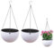 DUOHERESHUI Macetas Colgantes para Plantas, 2 Piezas Maceta Colgante Autorriego, Maceta Colgante Interior, con Agujeros De Drenaje y Tapones, para Interior Exterior Techos Balcones Pared Decoración