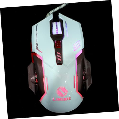 jojofuny Gaming Wired Mouse G402 Led Backlit Mice Tire Shape Design 6d Wheel Adjustment Breathing Light Ergonomic for Comfort and Precisi