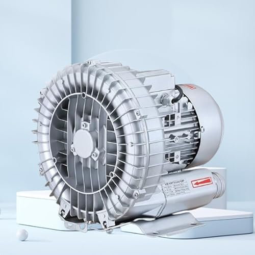 Ventilateur régénératif Industriel ZYXWLC, Souffleur à Anneau Vortex Haute Pression, 1100 W, 220 V, Argenté, pour l'aération des eaux usées d'aquarium et d'étang à Poissons