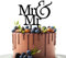 Mr & Mr Männer Hochzeit Dekor, Paar Kuchen Topper Mr und Mr Pride Cake Toppers Schwarz Acryl Gay Geschenk für Hochzeitstag Party