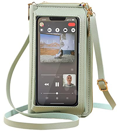 Handy Umhängetasche Damen Touchscreen Handytasche Zum Umhängen Damen Handtasche Mit Verstellbarem Schultergurt Und Kartenfächern Touchscreen Handy Schultertasche Damen Geldbörse Umhängetasche