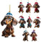 9 Stück Dackel Weihnachtsbaumanhänger Acryl Tannenbaumschmuck WeihnachtsanhäNger Dackel Flat Decorations Auto Ornament Geschenke, Acryl Anhänger Weihnachtsanhänger Deko Für Auto, Zweige, Weihnachtsstr