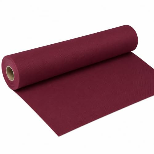 DeinPack 4 Rollen Airlaid Tischläufer Bordeaux - 40cm x 24m - HORECA Qualität- Perforierung alle 120cm - Hochwertiger einweg Tischläufer Ideal für alle Dekorationen, Hochzeit & Partys