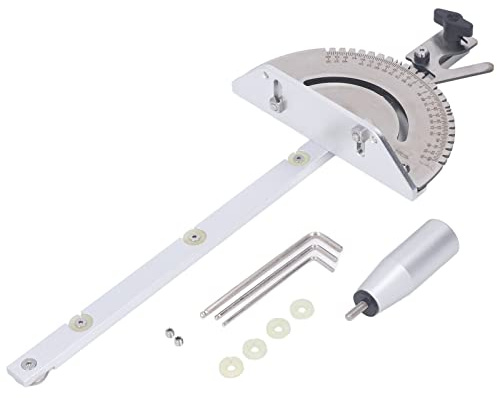 Präzisions Gehrungsanschlag Tischsäge - Gehrungssäge & Gehrungslehre, T Bar Schneidehilfe, Winkelmesser, Edelstahl & Aluminium, kompakt, präzise Holzzuschnitt & Holzbearbeitung