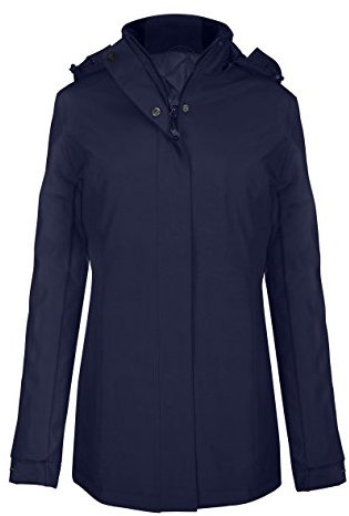 Kariban Womens/Ladies Hooded Parka Jacket (XL) (Navy)