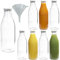 Viva Haushaltswaren Lot de Bouteilles en Verre/Bouteilles de Lait 250 ML avec Entonnoir à vis – argentées, Verre, Deckel Weiß, 8 x 1000ml