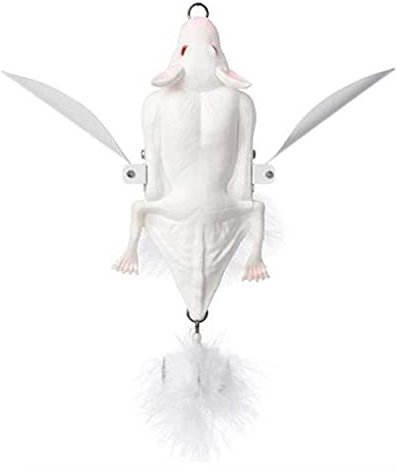 Savage Gear 3D Bat - Fledermaus Wobbler zum Spinnfischen auf Hecht & Barsch, Topwater Bait, Oberflächenköder, Hechtköder, Farbe:Albino, Länge/Gewicht:10cm - 28g