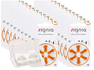 120er Pack kompatibel mit Siemens Signia Typ 13 Hörgerätebatterien (Orange) | Premium Zink-Luft Batterien | Extra langlebig & leistungsstark