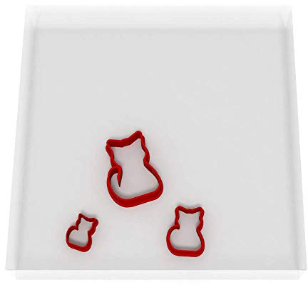Custom Cutters Cat Shape Cutters | MINI/Tiny Plastic Cutter for Baking, Fondant, Clay, Pastry, Icing, Jewellery (1.5/2/3CM)