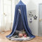 Koomuao Betthimmel Babybett Kinder Babys Baldachin Betthimmel Baumwolle Hängende Rund Moskitonetz für Kinderzimmer und Spielzimmer Dekoration, Höhe 250cm (Blau)