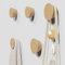 COLAND Lot de 5 Patère Murale Bois, Naturel Porte Manteau Mural Bois - pour Rangement Manteaux, Vestes, Peignoirs,Sacs à Main et Autres